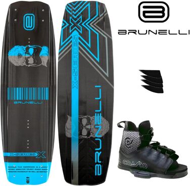 Набір вейкбордів BRUNELLI Carbon 138 см з дошкою COASTO Diamond Wakeboard синій