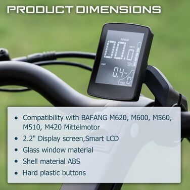 Дисплей BAFANG Ebike CAN для двигунів M, комп'ютер для електровелосипеда (DZ47)