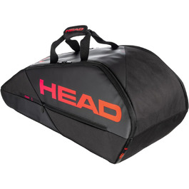 Тенісна сумка HEAD Tour Medium, чорна з помаранчевим, ексклюзив Amazon