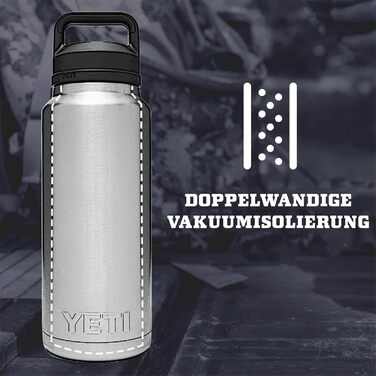 Термобутилка YETI Rambler з кришкою Chug, чорна, 760 мл