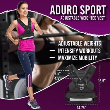 Жилет Aduro Sport регульований 5-9 кг для чоловіків, жінок, дітей