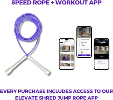 Скакалка Elevate Speed Rope MAX, професійна, з міцного ПВХ з нейлоновим сердечником, 5 мм, довжина до 3 м, посилені ручки
