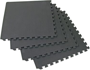 Пазлові EVA мати 66fit для дорослих, 4 шт., 60x60 см, 13 мм, чорні