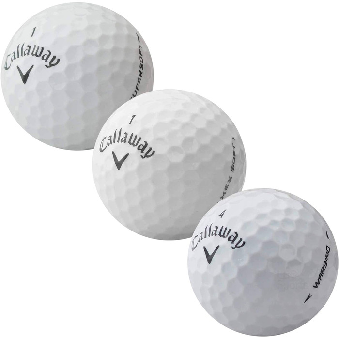 М'ячі для гольфу Callaway Mix/Lakeballs AAA/AA білі, 50 шт.