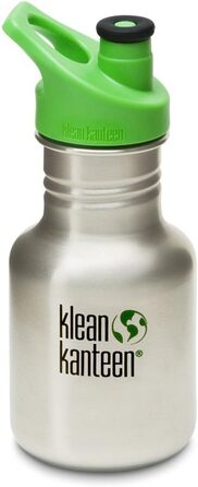 Пляшка для води Klean Kanteen 355 мл Kid Classic зі спортивним ковпачком - кольори та мотиви на вибір, з іменним гравіюванням Нержавіюча сталь 355 мл