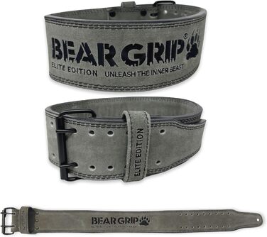 Пояс важкої атлетики BEAR GRIP Power Belt Elite XS, сірий