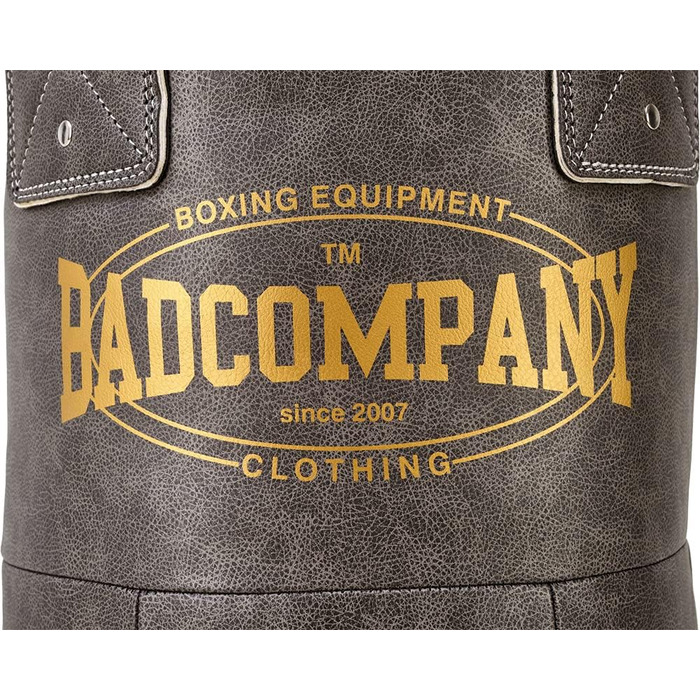 Боксерська груша Bad Company Vintage Jab & Hook у формі арахісу, включаючи надміцний чотириточковий сталевий ланцюг і металеве кільце i боксерська груша зі штучної шкіри 100 x 35 см з наповненням або без наповнення