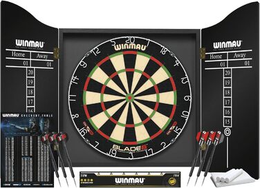 Дошка для дартсу WINMAU Blade 6 з шафою, 2 наборами дартсу та аксесуарами