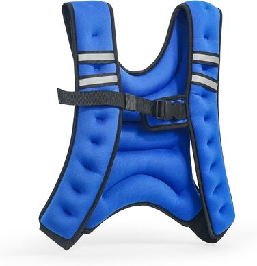 Жилет-обтяжувач Tone Fitness 5,4 кг, синій, для фітнесу