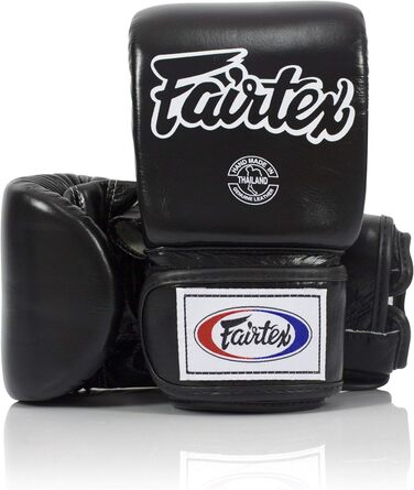 Рукавички Fairtex Муай Тай TGO3 TGT7, Колір Чорний, Червоний, Синій, Білий, Жовтий, Розмір Середній Великий Тренувальний і спаринговий мішок Боксерські рукавички для кікбоксингу, ММА K1 Black M