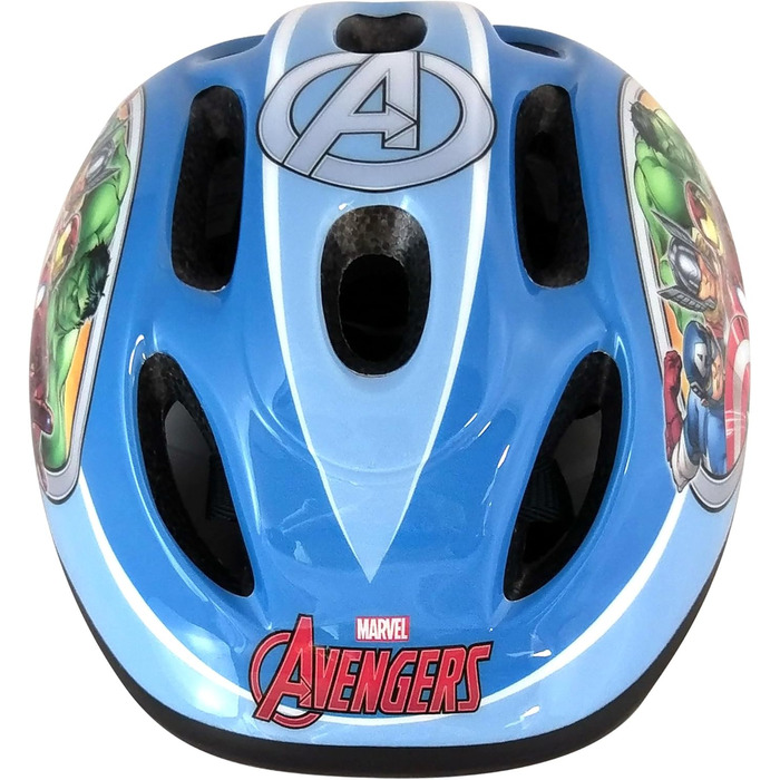 Шолом для хлопчика Avengers з наколінниками та налокітниками, синій, 52/56 см, комплект захисту