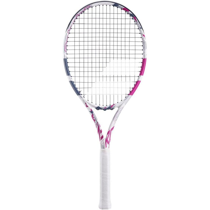 Ракетка Babolat Evo Aero Lite - біла/рожева, натягнута, розмір 0