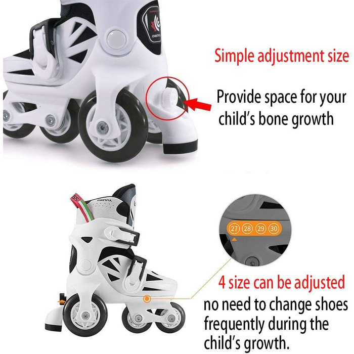 Роликові ковзани Sumeber Inline Kid Boys Girls Roller Skates Outdoor/Indoor Pink XS(27-30)