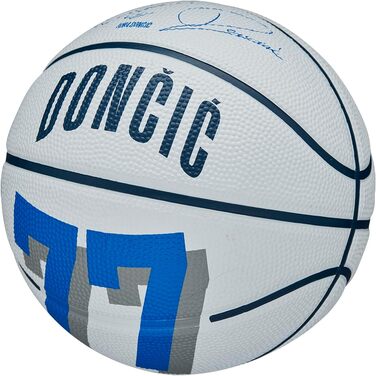 Баскетбол на відкритому повітрі WILSON NBA Player Icon розмір 7 74,9 см і міні-розмір (3, Лука Дончич)