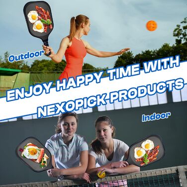 Набір ракеток Nexopick Pickleball 2 шт., USAPA, з м'ячами та аксесуарами