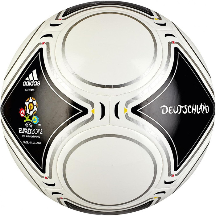 Футбольний м'яч adidas Euro Capitano Germany, біло-чорний, розмір 5