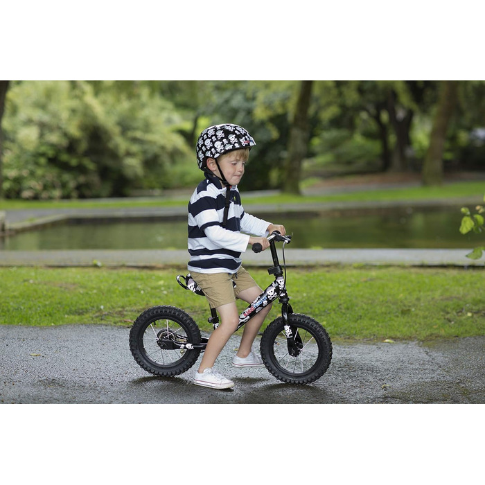 Дитячий велосипедний шолом Kiddimoto Skullz/Pirat, спортивний шолом для скейта, самоката, біговела, розмір M (53-58 см)