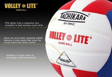 Волейбольний м'яч Tachikara Volley-Lite різнокольоровий, легкий, для тренувань