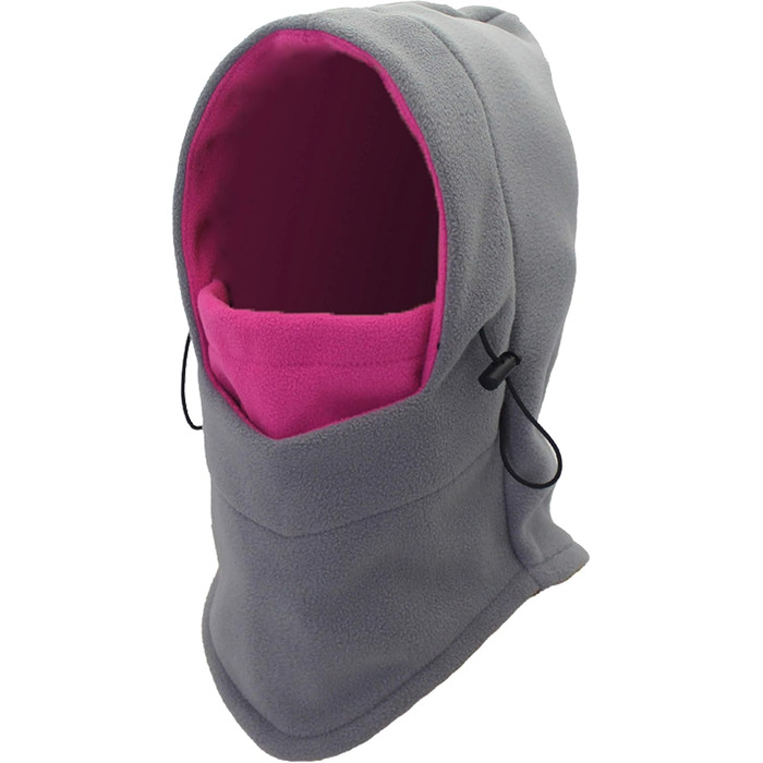 Маска WANYING Polar Fleece Balaclava Beanie для спорту (сірий/рожевий)