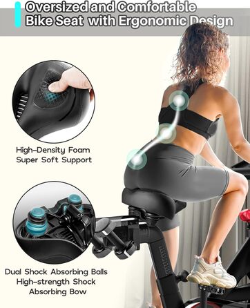 Велосипедне сідло для Peloton Bike і Bike Plus, комфортне м'яке сидіння для тренажера, шосейного та електровелосипеда, надшироке, змінне сідло для жінок і чоловіків