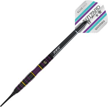 Професійний дартс-набір WINMAU Simon Whitlock 85% Pro-Series 18/20 г, м'які вістря, з крилами та стрижнями