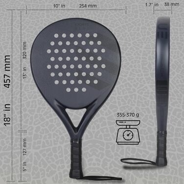 Падель ракетка SportsBlue Pro з карбоновим покриттям, серія для професіоналів