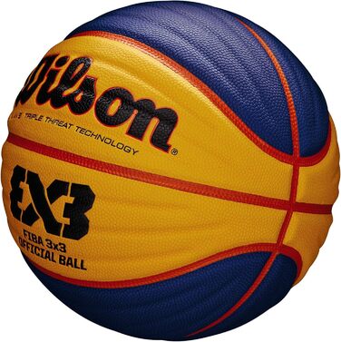 Міні-гумовий баскетбольний м'яч Wilson Unisex-Adult FIBA 3X3 (матчевий м'яч, комплект із сіткою для м'ячів)