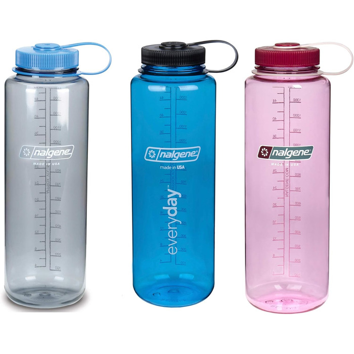 Пляшка Nalgene 'Everyday' 1,5 л, широке горло, кольорова, 3 шт.