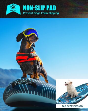 Надувна дошка для SUP-серфінгу Dog Fun, падлборд для стоячої греблі