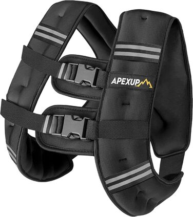 Жилет APEXUP, 2,3-13,6 кг, світловідбивний, для тренувань, чорний