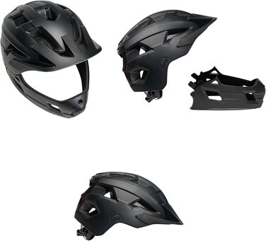 Шолом дитячий Fullface MTB, BMX, Скейт Знімний захист підборіддя M 54-57 см