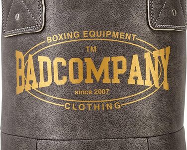 Боксерська груша Bad Company Vintage Jab & Hook у формі арахісу, включаючи надміцний чотириточковий сталевий ланцюг і металеве кільце i боксерська груша зі штучної шкіри 100 x 35 см з наповненням або без наповнення