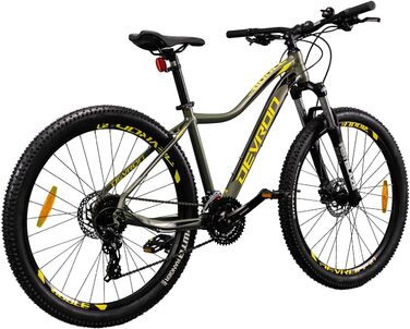 Гірський велосипед Devron RM1.7W, Hardtai Auminiu, Shimano 3x8, дискове гальмо 27.5 zo, навколо Гірський велосипед для авантюрних жінок (зелений, L)