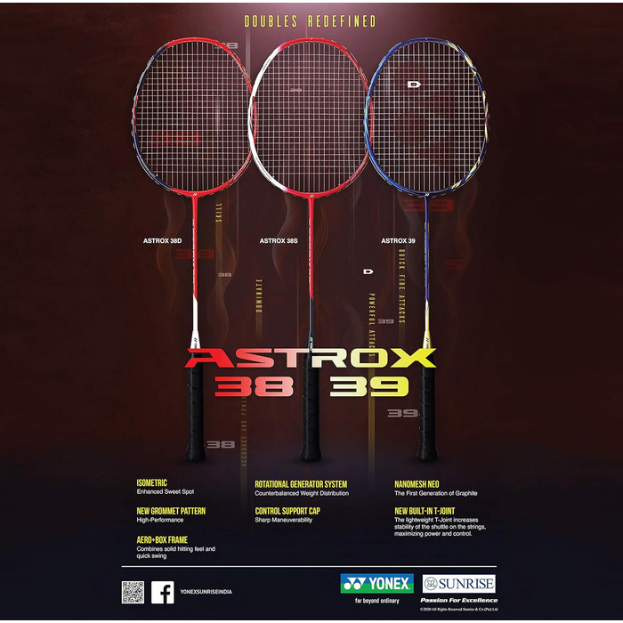 Ракетка YONEX Astrox 38 D для бадмінтону