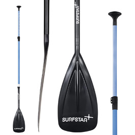 Весло скловолокно Surfstar SUP, 3 частини, регульоване 180-220 см, синє