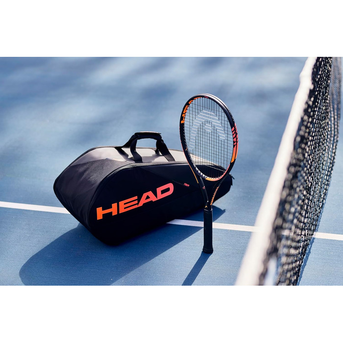Тенісна сумка HEAD Tour Medium, чорна з помаранчевим, ексклюзив Amazon