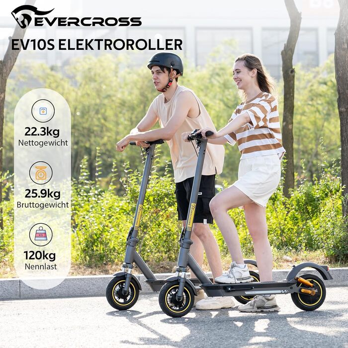 Електросамокат EVERCROSS EV10S MAX, 500 Вт, 80-150 км, 20 км/год, 10' шини