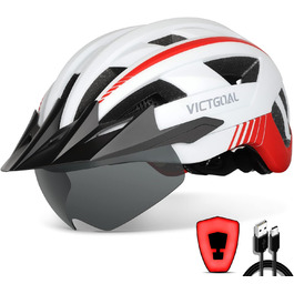 Велосипедний шолом VICTGOAL для чоловіків і жінок MTB з магнітним знімним візором, 21 вентиляційний отвір, регульований, дихаючий