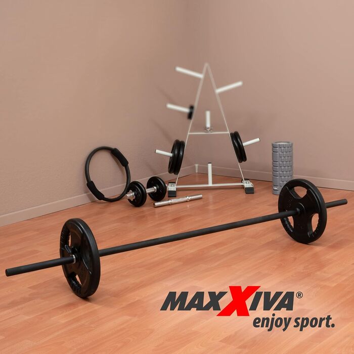 Штанга MAXXIVA 120-180см, 30мм, до 300кг, хром, чорний