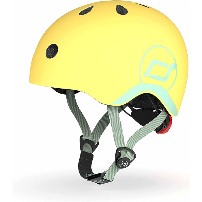 Дитячий шолом Scoot and Ride з регульованими ремінцями, матове покриття, розмір XXS, LED-світло, м'яка флісова підкладка для додаткового захисту