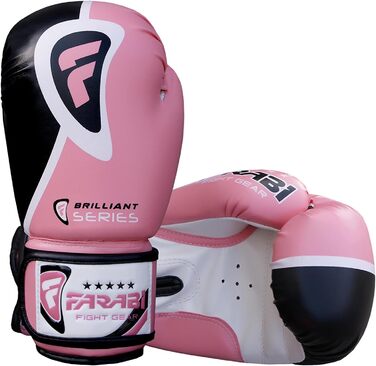 Боксерські рукавички Farabi Sports 10-16 oz для тренувань, спарингу, кікбоксингу, MMA, муай-тай, чоловічі та жіночі