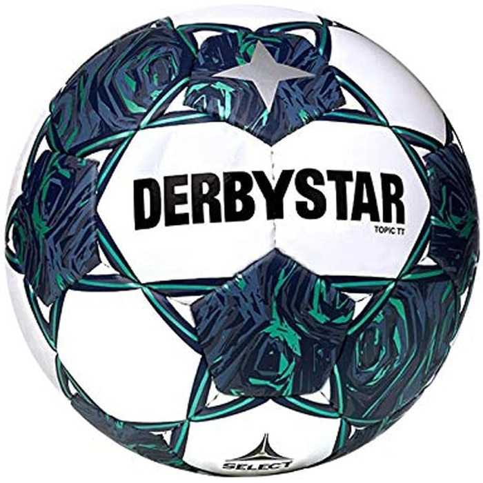 Футбольний м'яч Derbystar Topic TT v21 розмір 5 біло-зелений