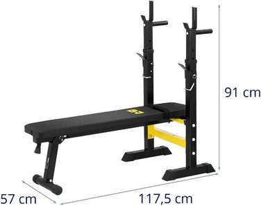 Лава для обтяжень Gymrex GR-WB5 з полицею та зануреною Похила лава для тренувань