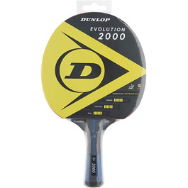 Ракетка для настільного тенісу Dunlop Evolution 2000, сертифікована ITTF, ідеально підходить для досвідчених гравців, чорна, One size