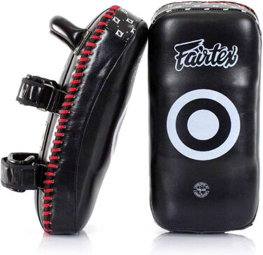 Накладки для кікбоксингу Fairtex Thai Superior - чорна/червона шкіра