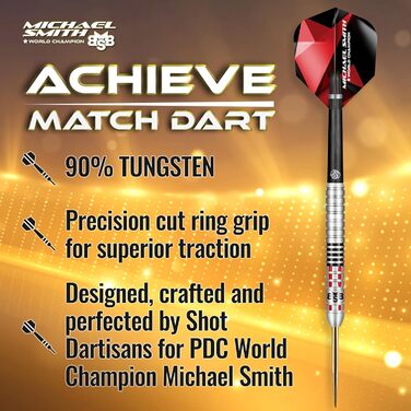 Постріл дартсу Michael Smith Achieve 90% вольфрам, 23 г, Pro Set