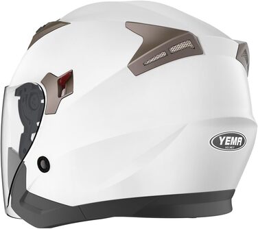 Мотоциклетний шолом YEMA YM-627 з подвійним візором і сонцезахисною шторкою, сертифікований ECE, для чоловіків і жінок