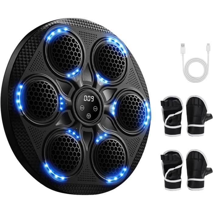 Музичний боксинг-апарат Smart LED, електронний Bluetooth, 15 режимів і швидкостей, королівський досвід, з боксерськими рукавичками, подарунок для дорослих