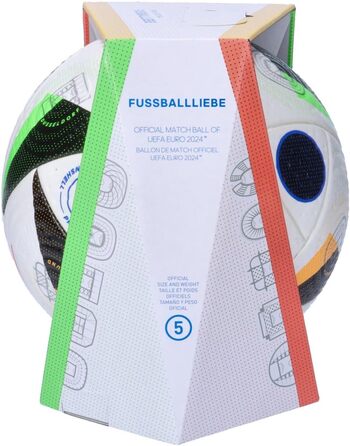 М'яч adidas Euro24 Pro Білий/Чорний/Globlu Розмір 5