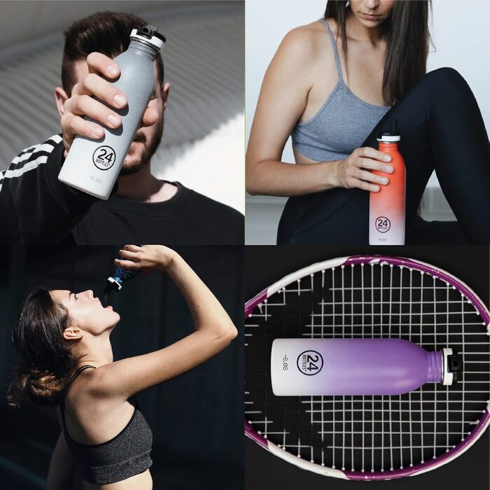 Пляшка для води 24Bottles Urban Purple Rhythm 500 мл, нержавіюча сталь, спортивна кришка
